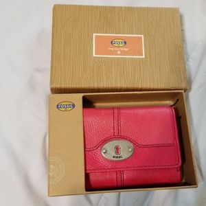 Fossil flamingo pink wallet